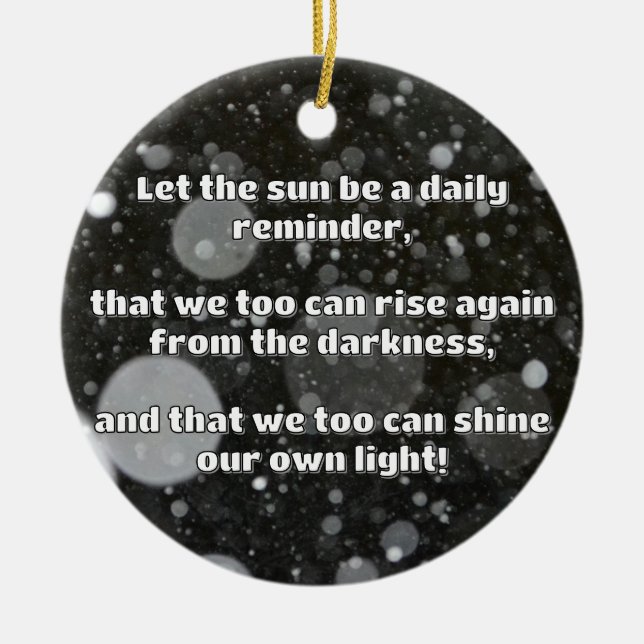 Empath Shine Positive Encouragement Quote  Ceramic Tree Decoration (Front)