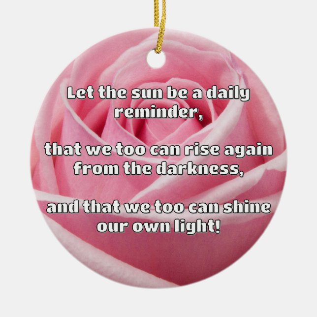 Empath Shine Positive Encouragement Quote  Ceramic Tree Decoration (Front)