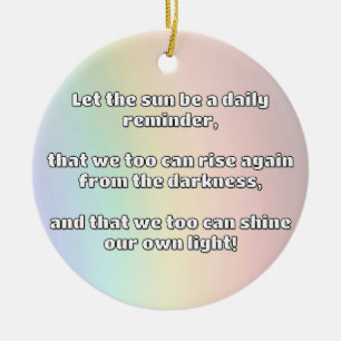 Empath Shine Positive Encouragement Quote Ceramic Tree Decoration