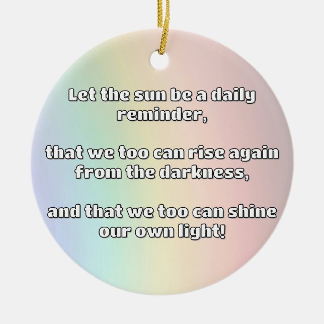 Empath Shine Positive Encouragement Quote  Ceramic Tree Decoration (Front)