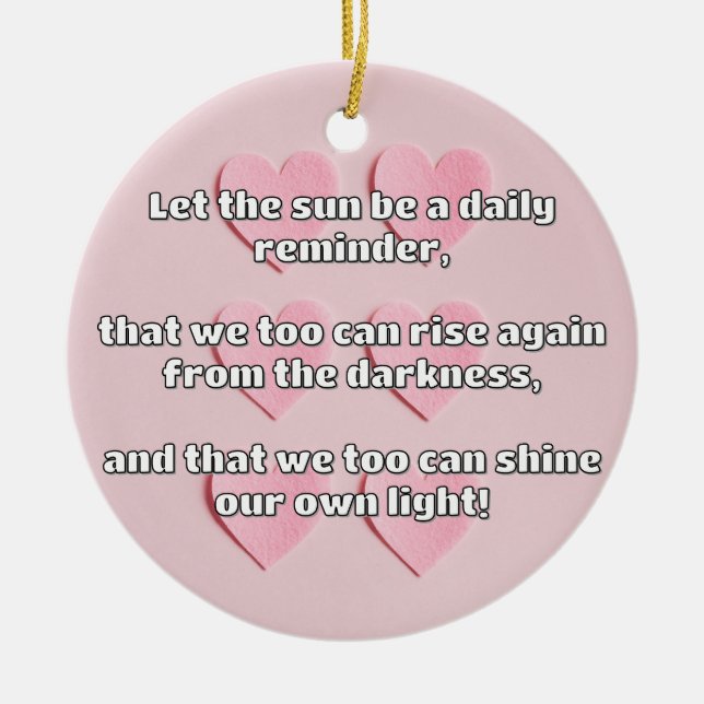 Empath Shine Positive Encouragement Quote  Ceramic Tree Decoration (Front)
