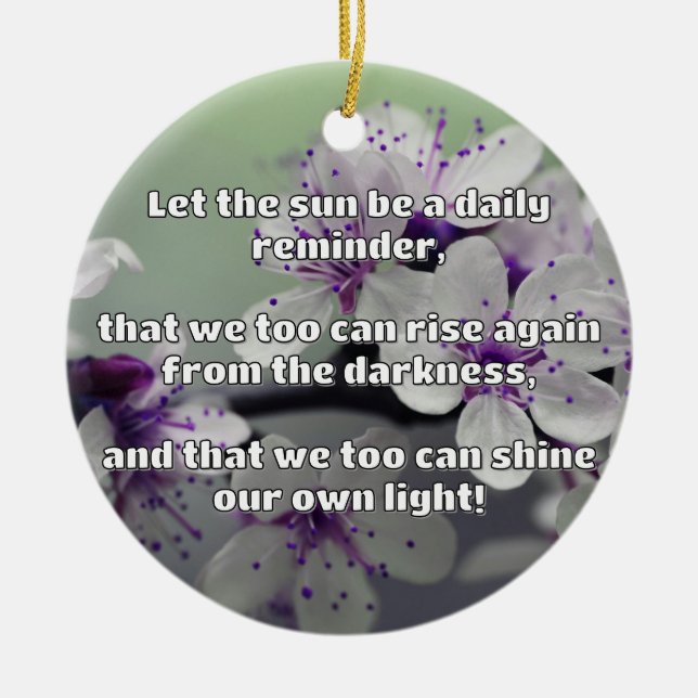 Empath Shine Positive Encouragement Quote  Ceramic Tree Decoration (Front)