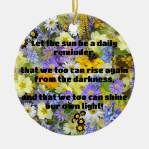 Empath Shine Positive Encouragement Quote  Ceramic Tree Decoration