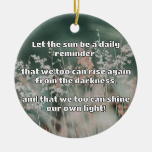 Empath Shine Positive Encouragement Quote Ceramic Tree Decoration