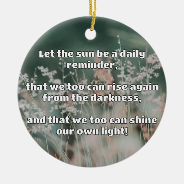 Empath Shine Positive Encouragement Quote  Ceramic Tree Decoration (Front)