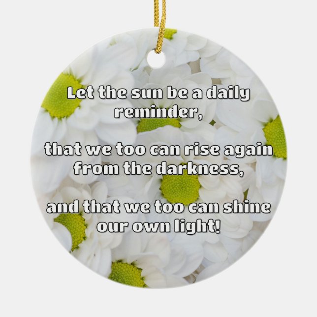Empath Shine Positive Encouragement Quote  Ceramic Tree Decoration (Front)