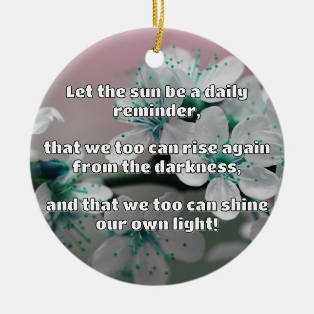 Empath Shine Positive Encouragement Quote  Ceramic Tree Decoration (Front)