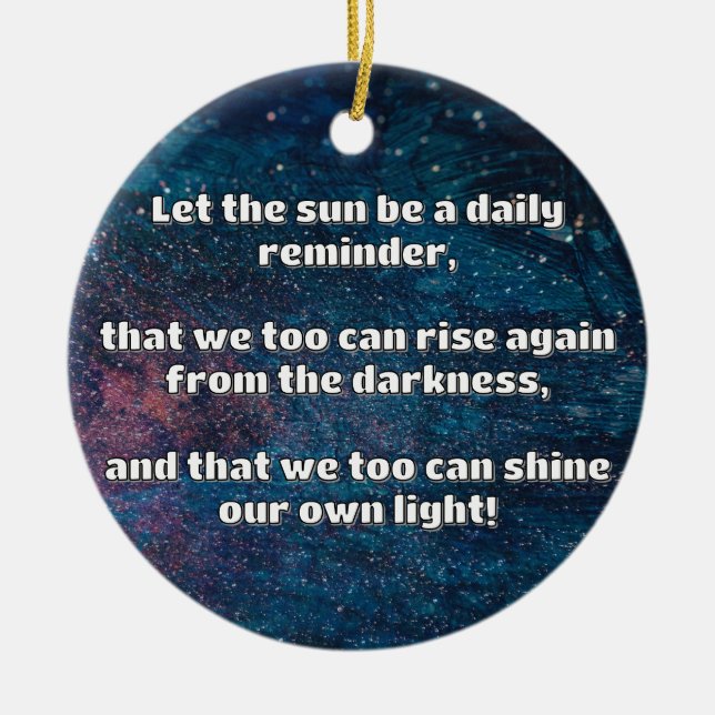 Empath Shine Positive Encouragement Quote  Ceramic Tree Decoration (Front)