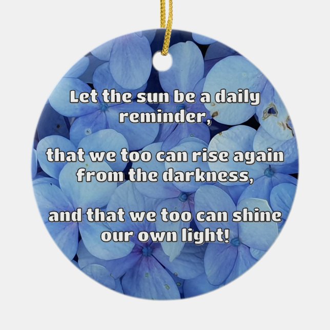 Empath Shine Positive Encouragement Quote  Ceramic Tree Decoration (Front)