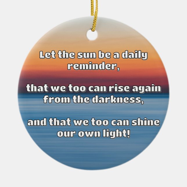 Empath Shine Positive Encouragement Quote  Ceramic Tree Decoration (Front)