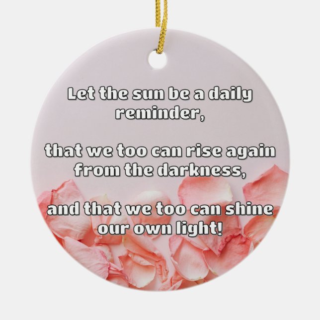 Empath Shine Positive Encouragement Quote  Ceramic Tree Decoration (Front)