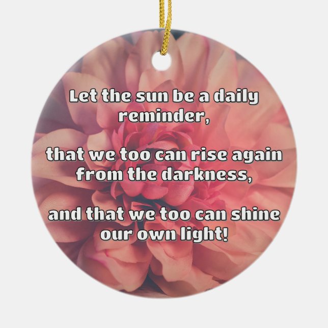 Empath Shine Positive Encouragement Quote  Ceramic Tree Decoration (Front)
