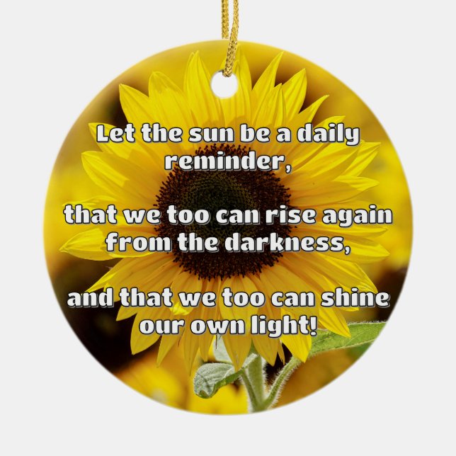 Empath Shine Positive Encouragement Quote  Ceramic Tree Decoration (Front)