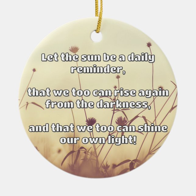 Empath Shine Positive Encouragement Quote  Ceramic Tree Decoration (Front)