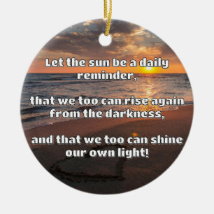 Empath Shine Positive Encouragement Quote Ceramic Tree Decoration