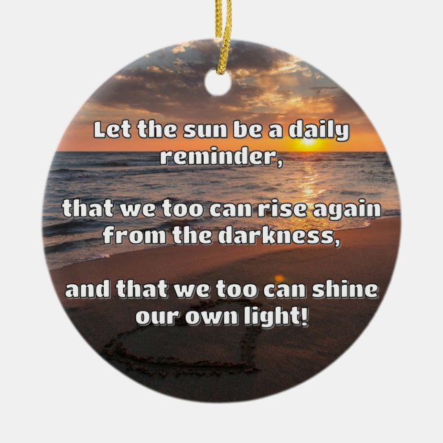 Empath Shine Positive Encouragement Quote  Ceramic Tree Decoration (Front)
