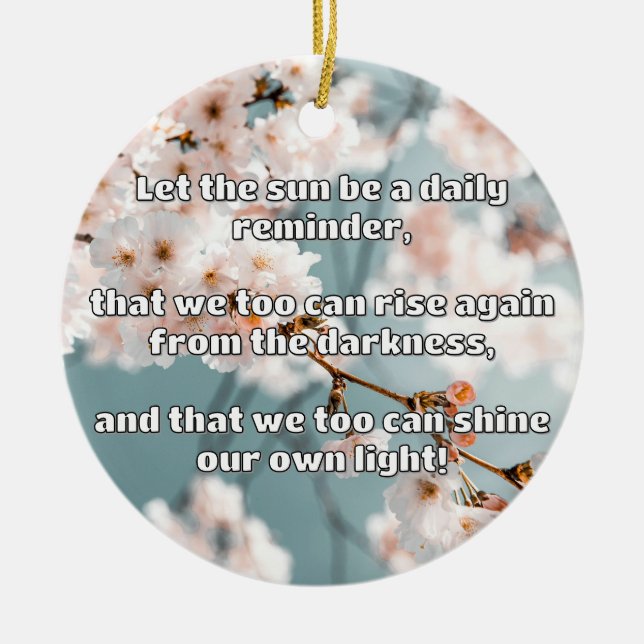 Empath Shine Positive Encouragement Quote  Ceramic Tree Decoration (Front)