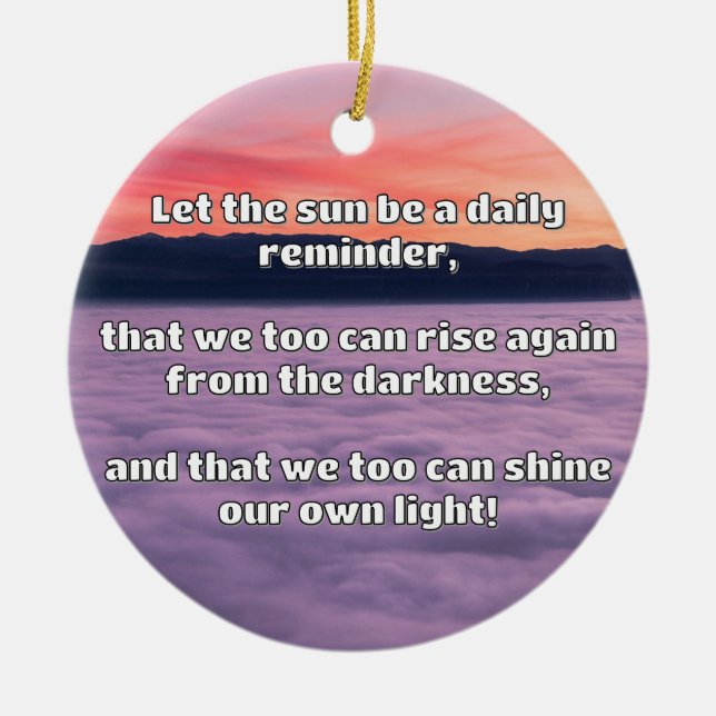 Empath Shine Positive Encouragement Quote  Ceramic Tree Decoration (Front)