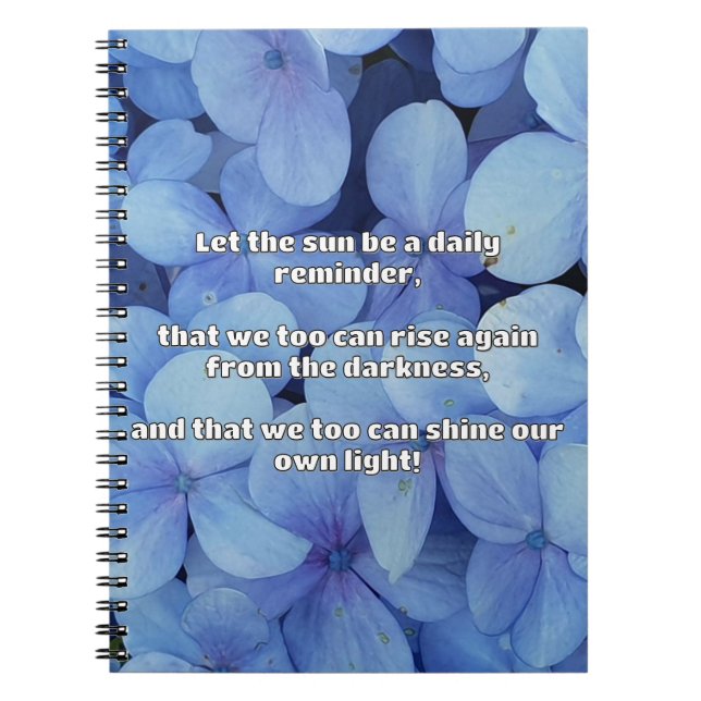 Empath Shine Positive Encouragement Quote  Notebook (Front)