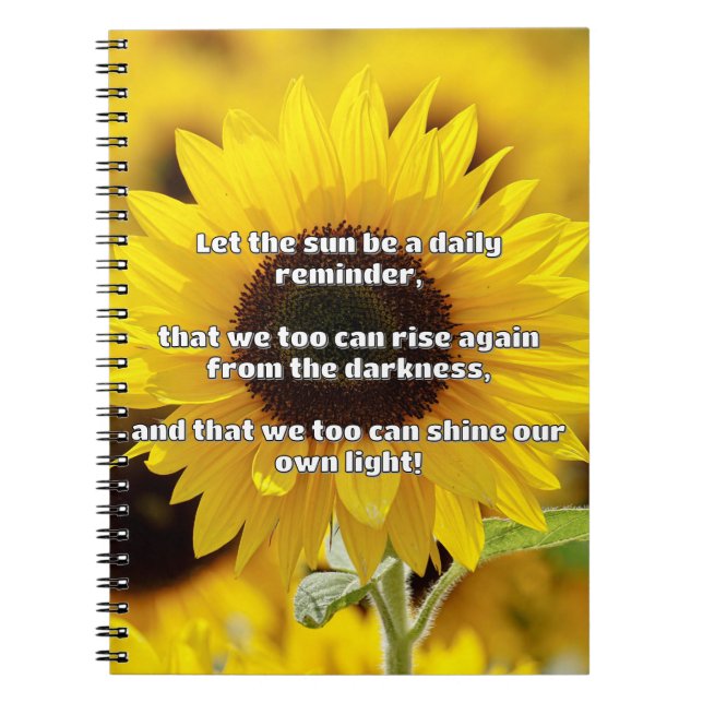 Empath Shine Positive Encouragement Quote  Notebook (Front)