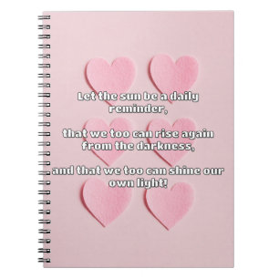 Empath Shine Positive Encouragement Quote Notebook