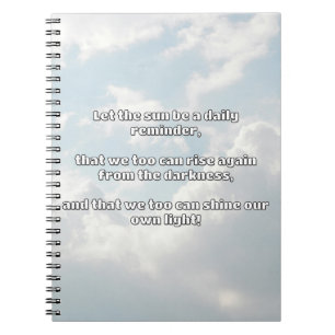 Empath Shine Positive Encouragement Quote Notebook