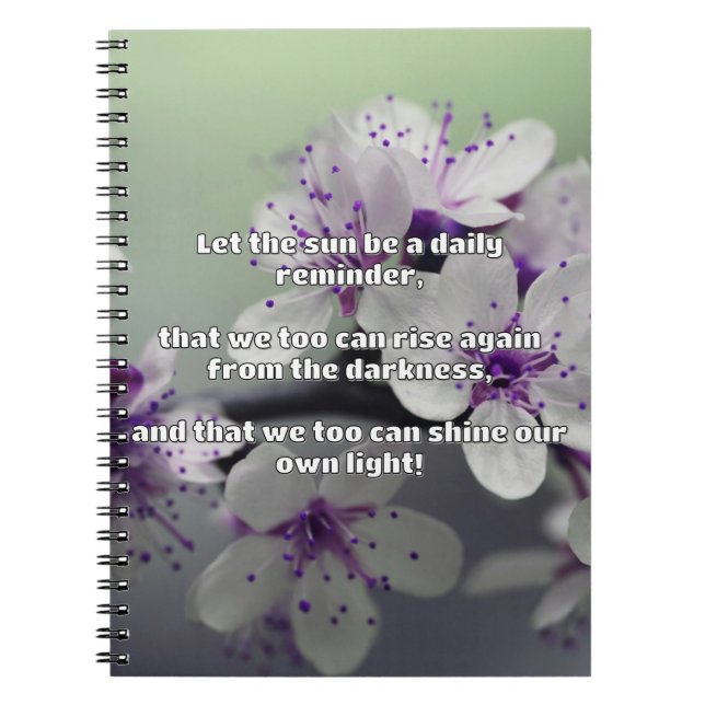 Empath Shine Positive Encouragement Quote  Notebook (Front)