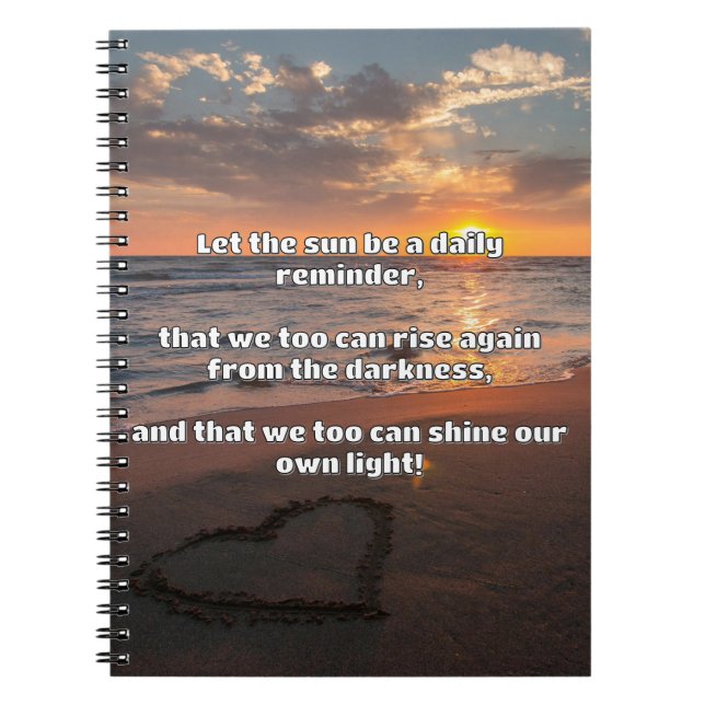 Empath Shine Positive Encouragement Quote  Notebook (Front)