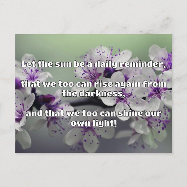 Empath Shine Positive Encouragement Quote  Postcard (Front)