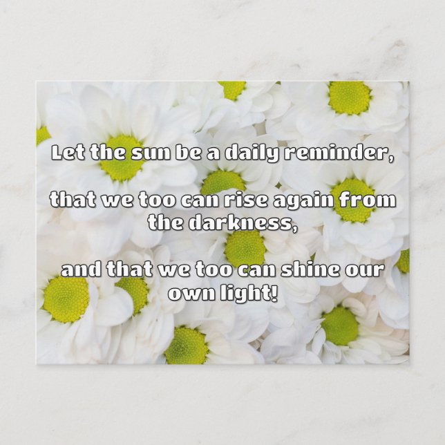 Empath Shine Positive Encouragement Quote  Postcard (Front)