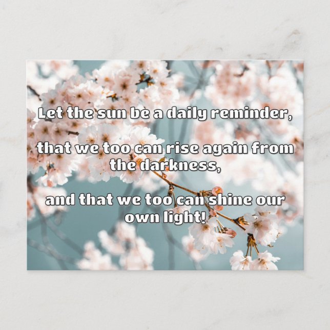 Empath Shine Positive Encouragement Quote  Postcard (Front)