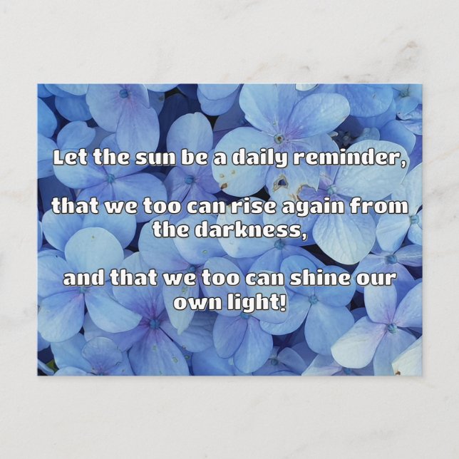 Empath Shine Positive Encouragement Quote  Postcard (Front)