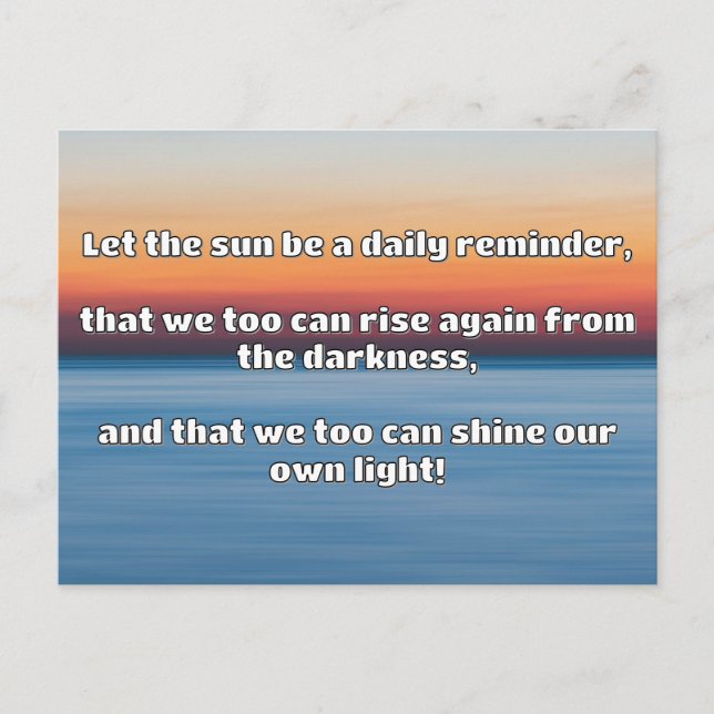 Empath Shine Positive Encouragement Quote  Postcard (Front)
