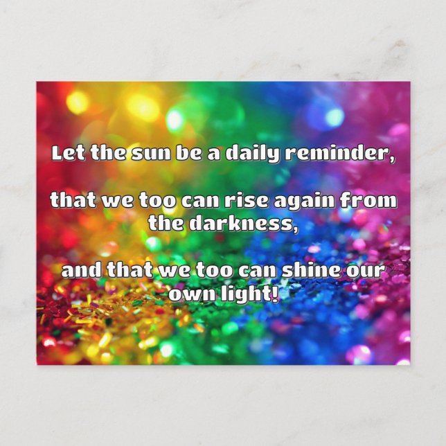 Empath Shine Positive Encouragement Quote  Postcard (Front)