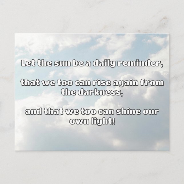 Empath Shine Positive Encouragement Quote  Postcard (Front)
