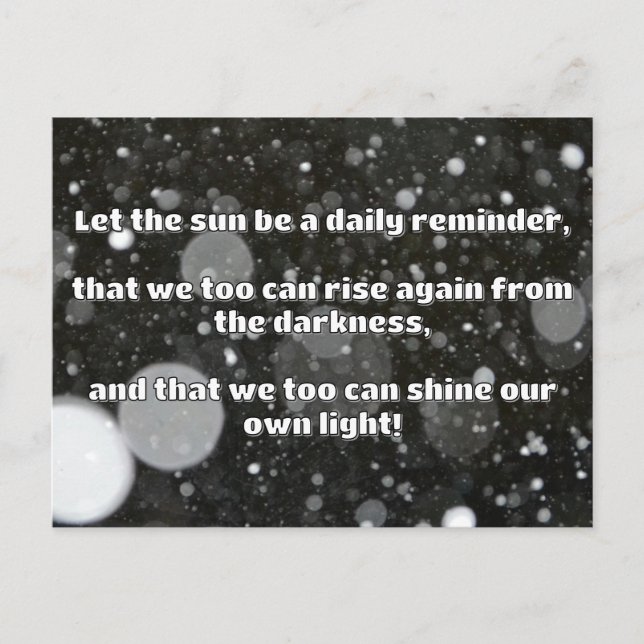 Empath Shine Positive Encouragement Quote  Postcard (Front)