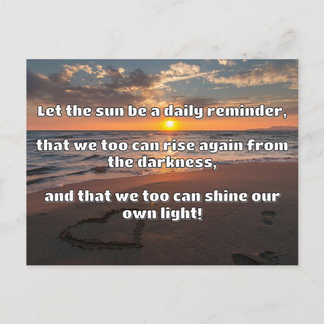 Empath Shine Positive Encouragement Quote  Postcard (Front)