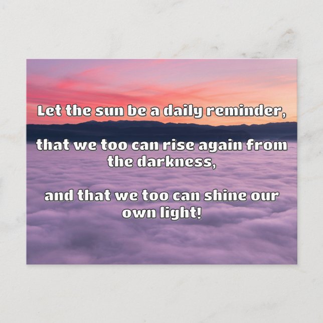 Empath Shine Positive Encouragement Quote  Postcard (Front)