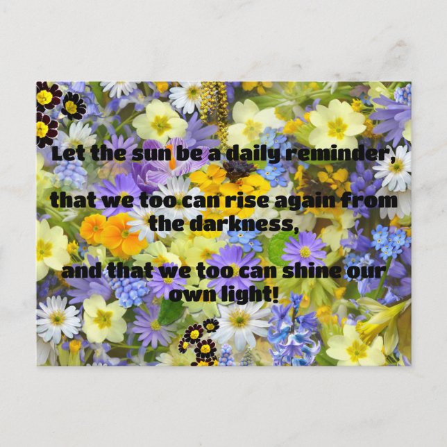 Empath Shine Positive Encouragement Quote  Postcard (Front)