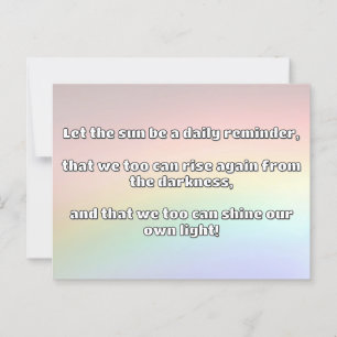 Empath Shine Positive Encouragement Quote  Postcard