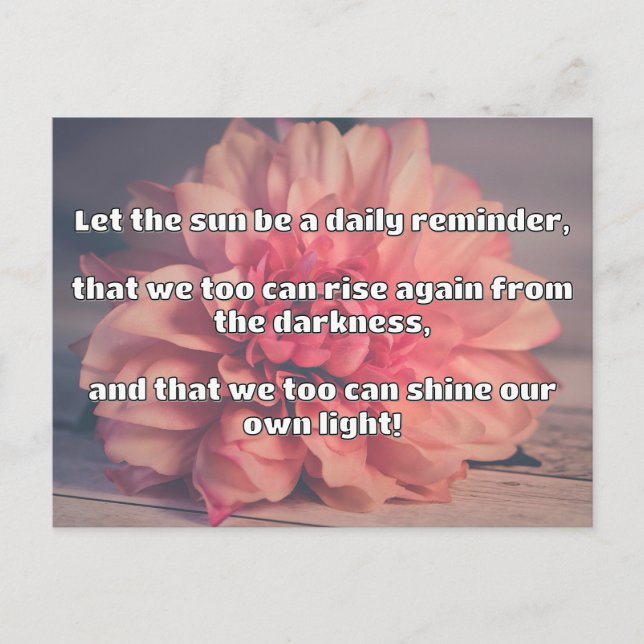 Empath Shine Positive Encouragement Quote  Postcard (Front)