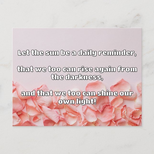 Empath Shine Positive Encouragement Quote  Postcard (Front)