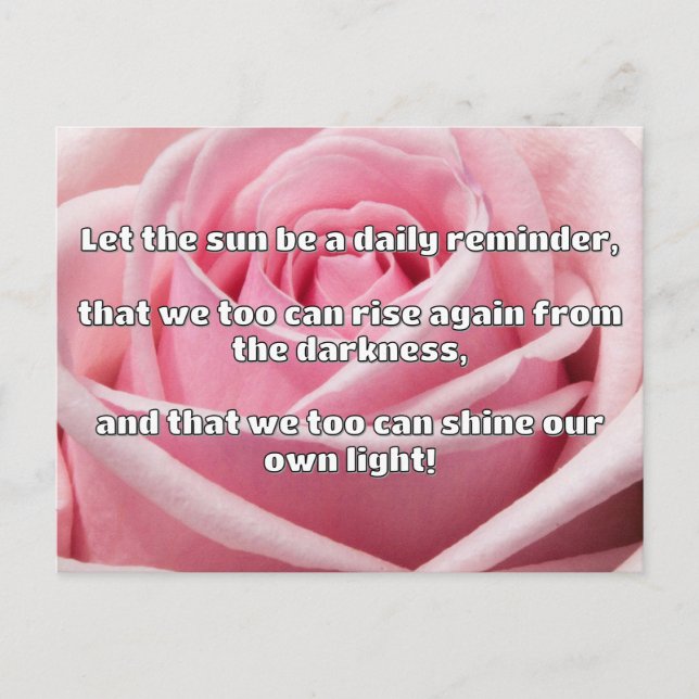 Empath Shine Positive Encouragement Quote  Postcard (Front)
