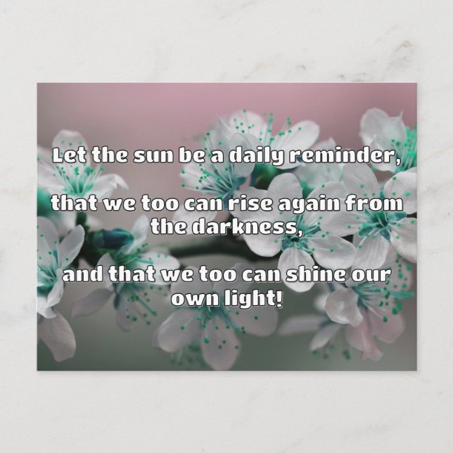 Empath Shine Positive Encouragement Quote  Postcard (Front)