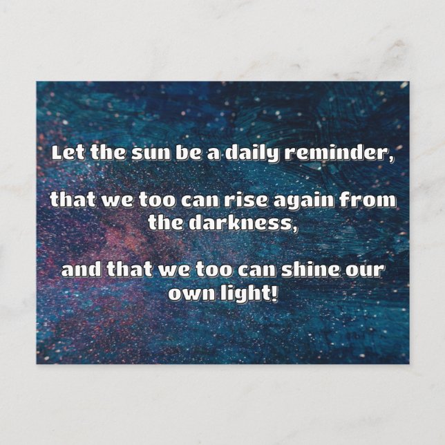Empath Shine Positive Encouragement Quote  Postcard (Front)