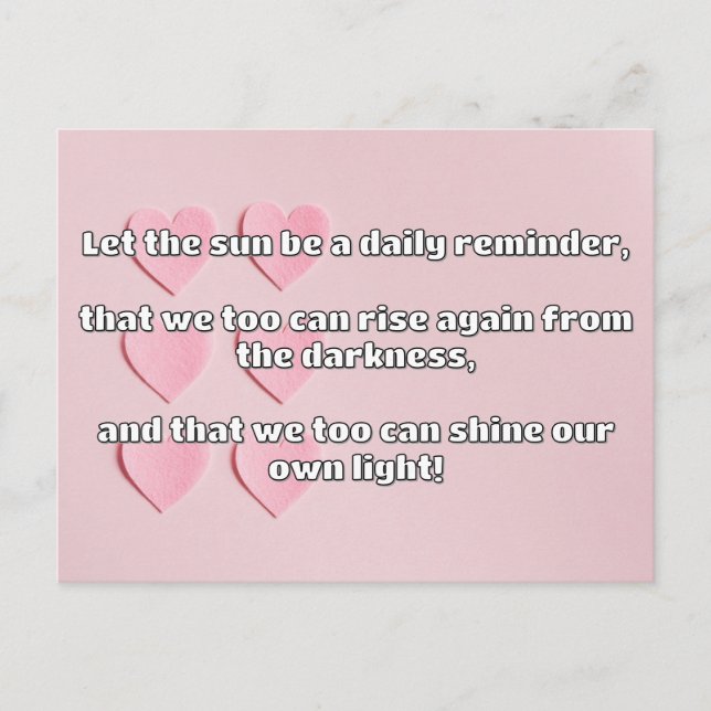 Empath Shine Positive Encouragement Quote  Postcard (Front)