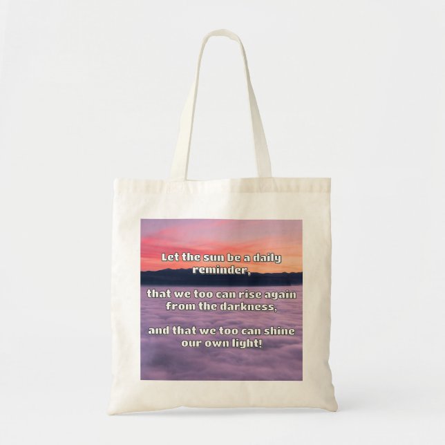 Empath Shine Positive Encouragement Quote  Tote Bag (Front)