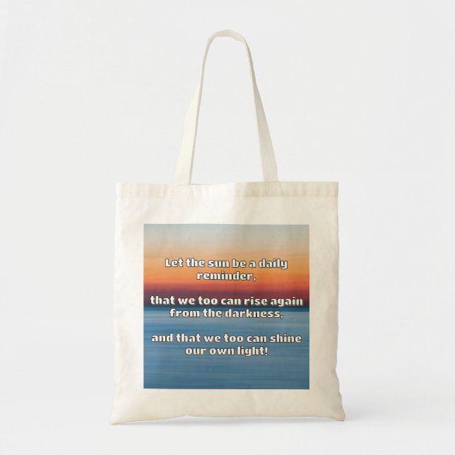 Empath Shine Positive Encouragement Quote  Tote Bag (Front)