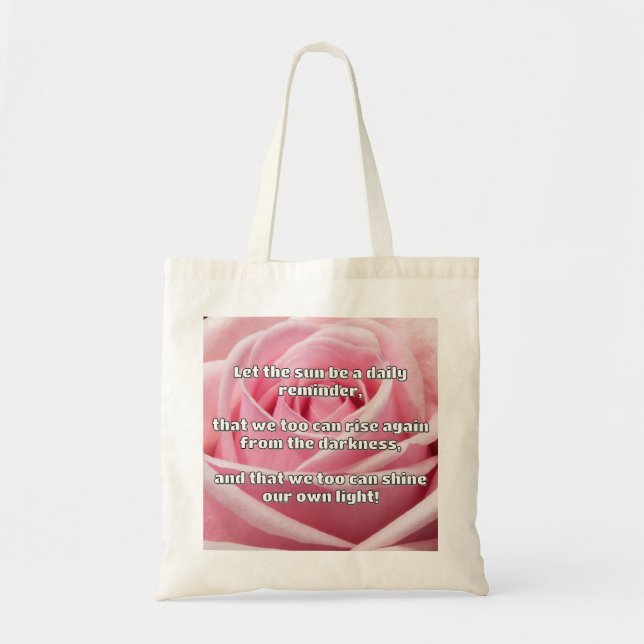 Empath Shine Positive Encouragement Quote  Tote Bag (Front)