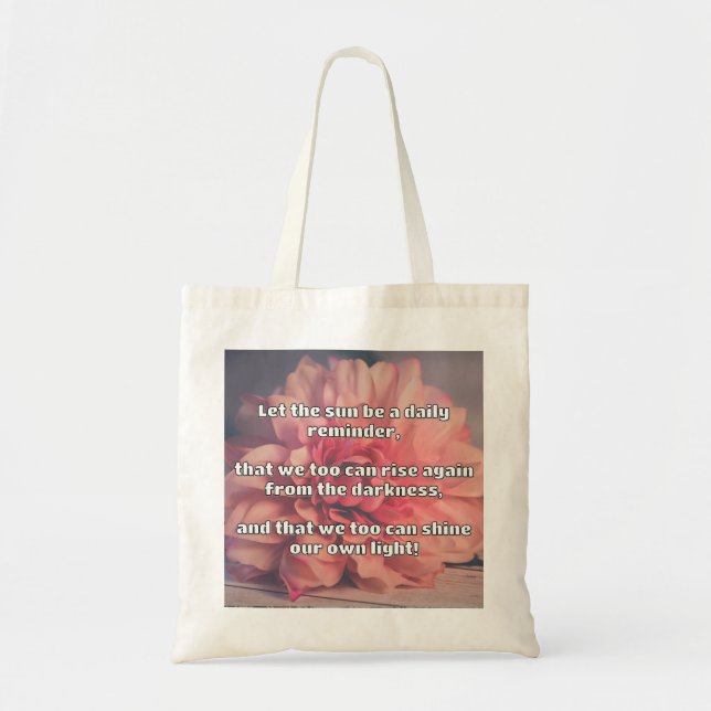 Empath Shine Positive Encouragement Quote  Tote Bag (Front)